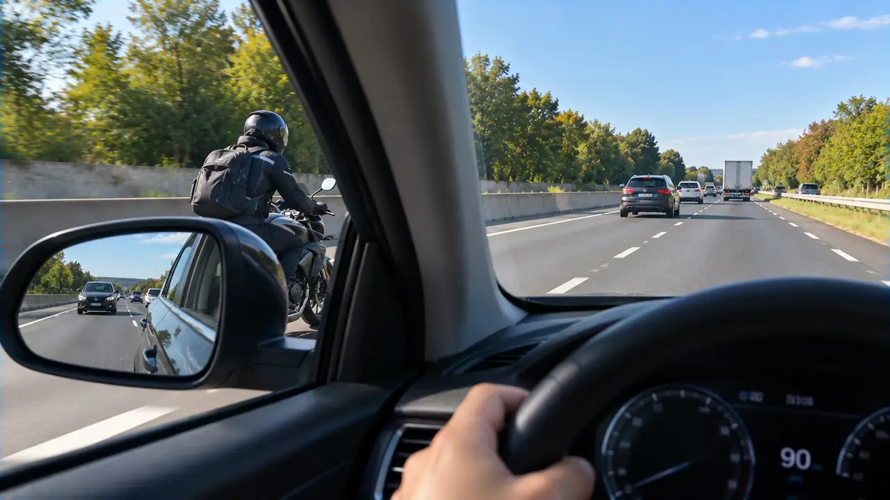 Situation de la question : La moto est dans mon angle mort