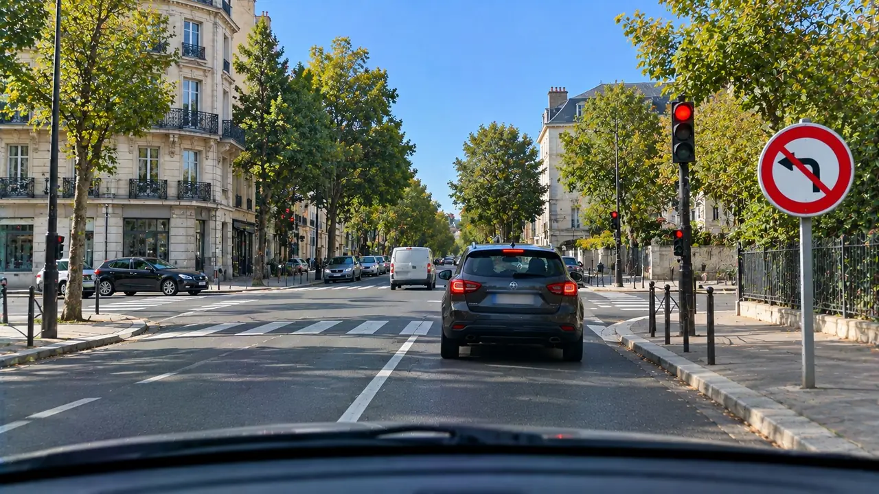 Situation de la question : À la prochaine intersection, je peux tourner à gauche