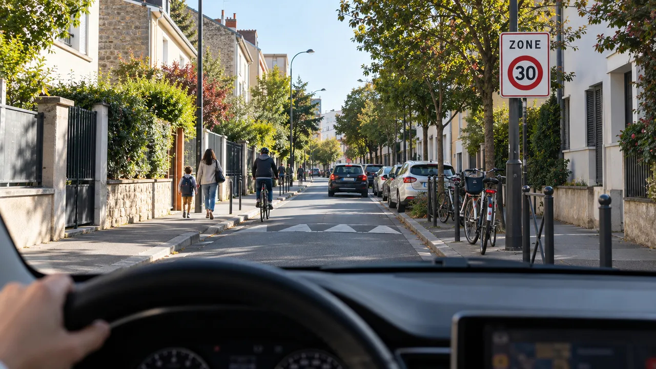 Situation de la question : Dans cette zone, je roule au maximum à