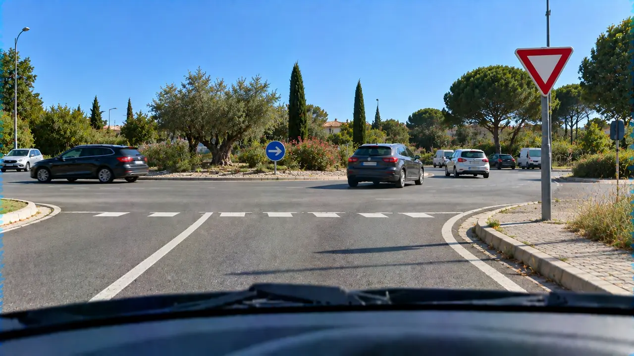 Situation de la question : À l'entrée de ce giratoire