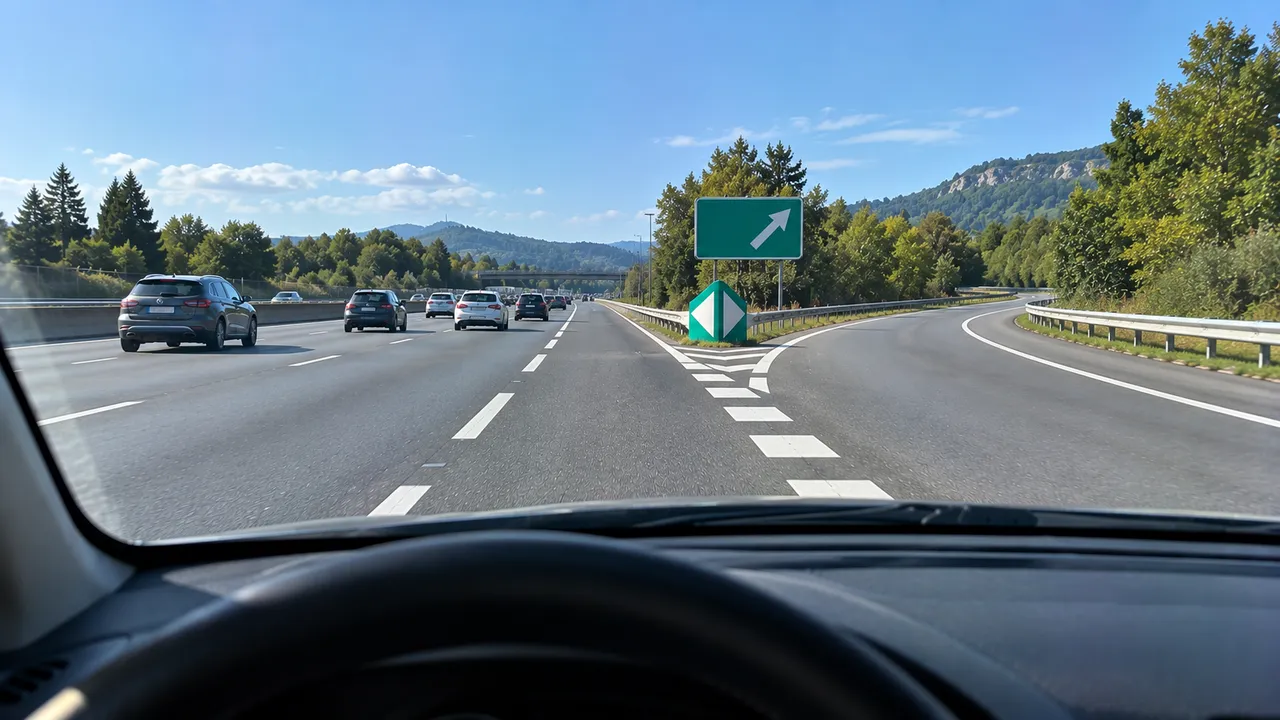 Situation de la question : Je prends la voie de décélération bien avant ma sortie