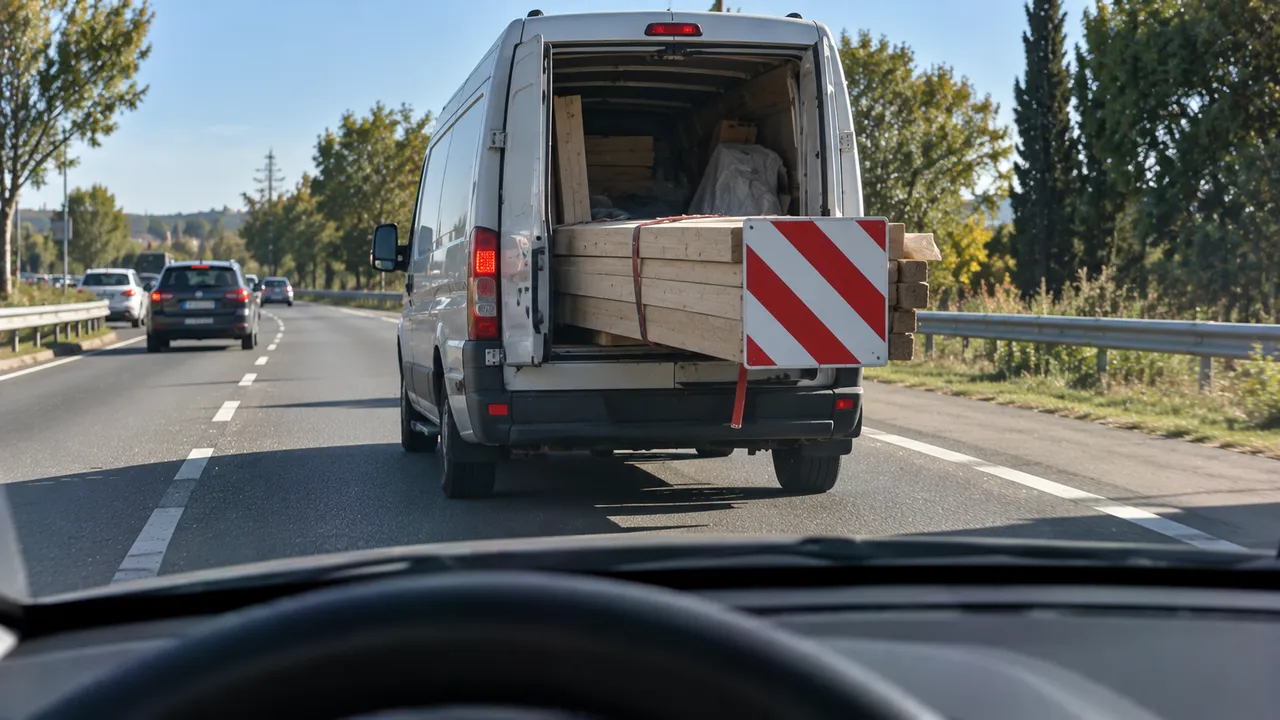Situation de la question : Mon chargement dépasse de plus d’1 m à l’arrière. Je dois le signaler