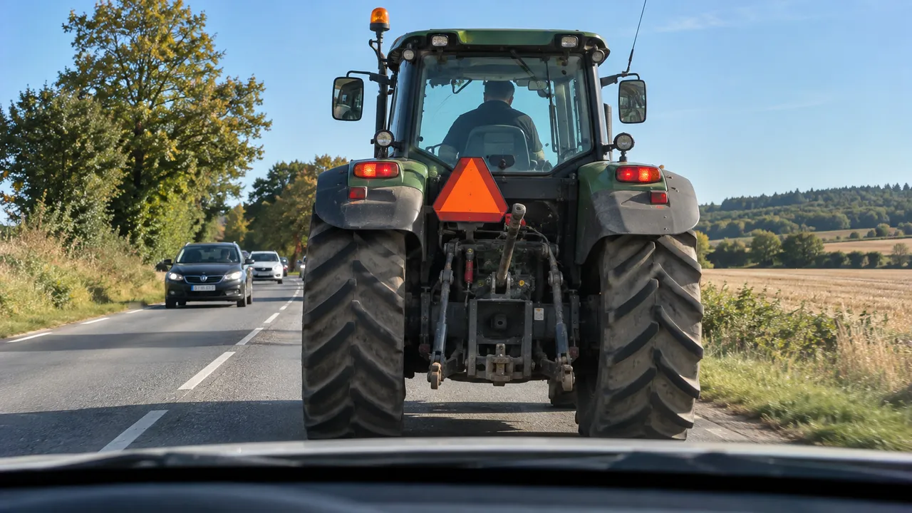 Situation de la question : Ce triangle orange signale un véhicule lent